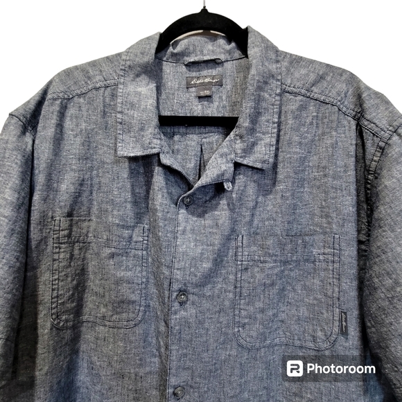 2XL Hemp Cotton Blend Men's Dress Button Up Dress Shirt Office Career - Picture 3 of 7